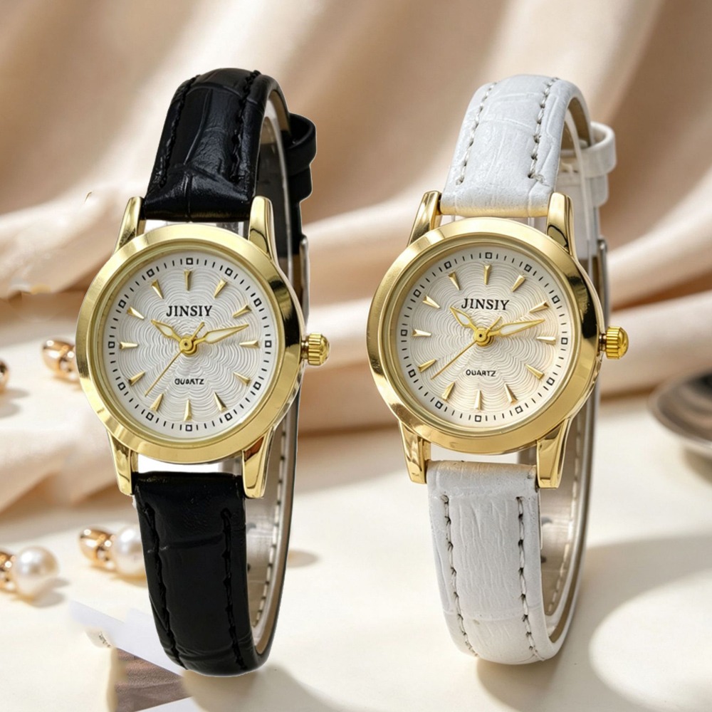 Luxury Watch With Leather Strap - Montre à Quartz de Luxe pour