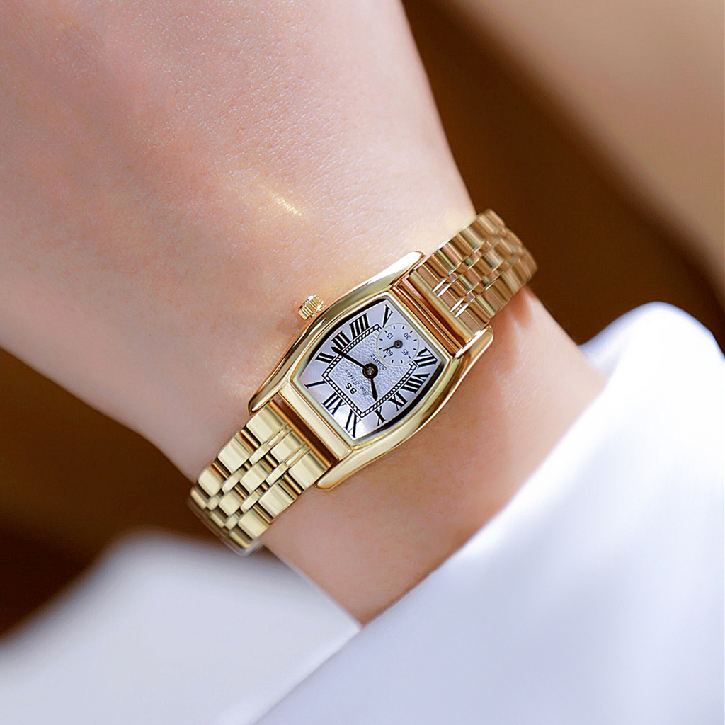 Luxury Watch With Leather Strap - Montre pour femme BS, style rétro