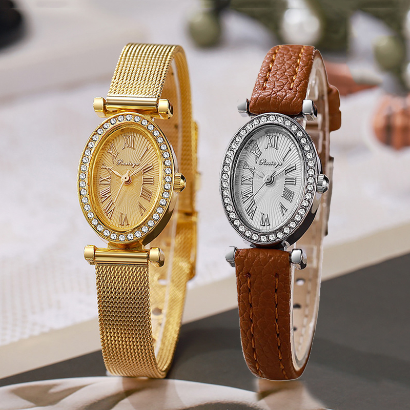Luxury Watch With Leather Strap - Montre de luxe pour femmes, mode,