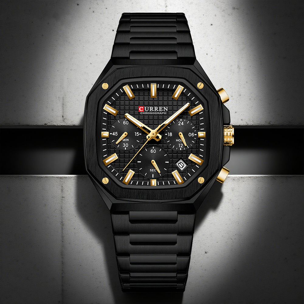 Luxury Watch Dial - CURREN montre chronographe carrée de luxe