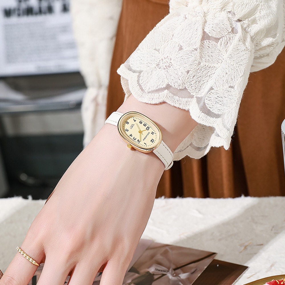 Montres de luxe à cadran ovale - Luxury Watch With Leather Strap avis et prix