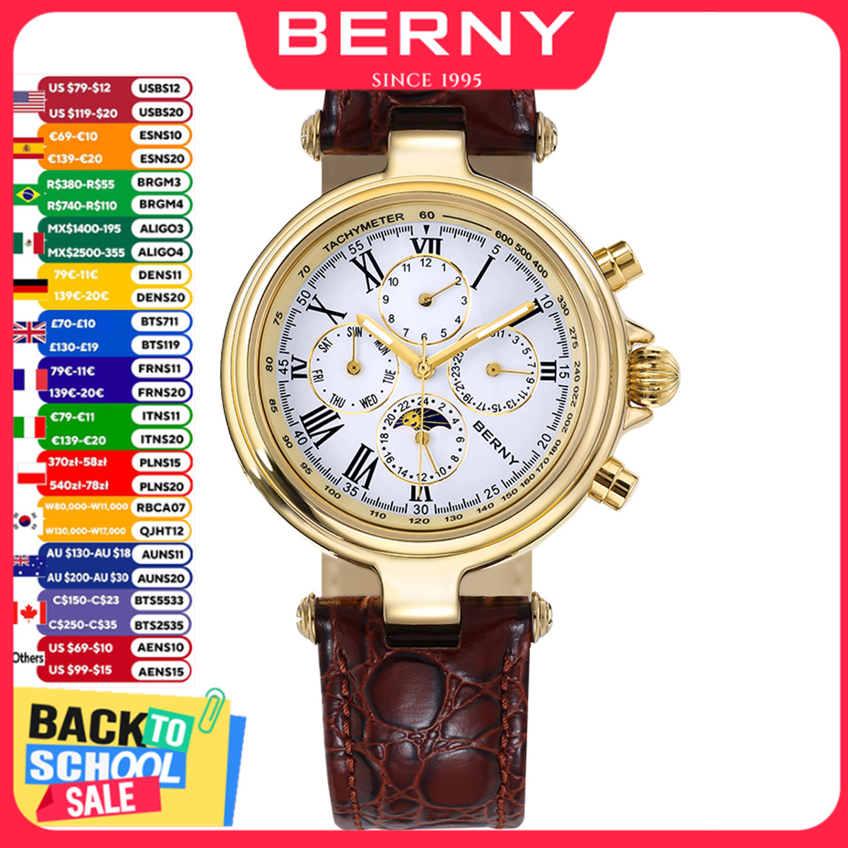 Montre automatique rétro BERNY - Luxury Watch On Sale avis et prix