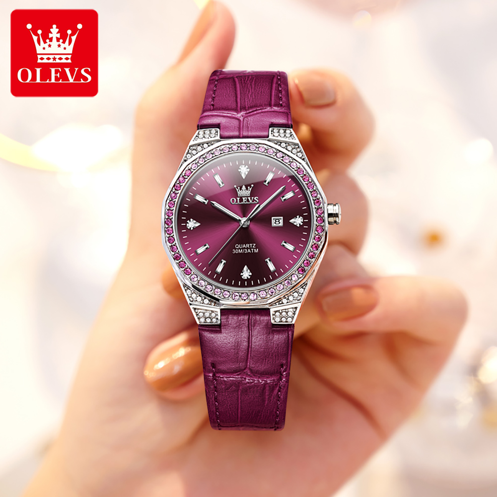 OLEVS Original femmes montres  - Luxury Watch With Leather Strap avis et prix