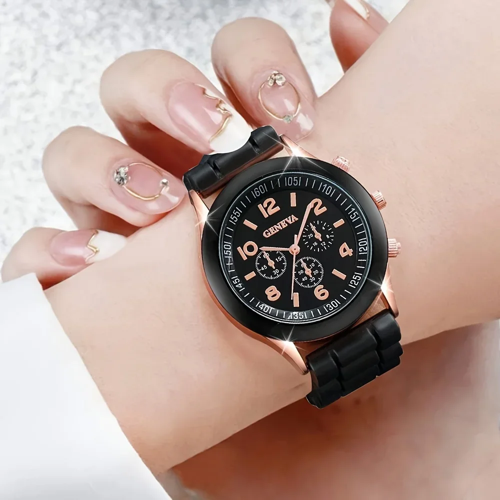 2 pièces de luxe montre pour f - Luxury Watch With Rubber Strap avis et prix