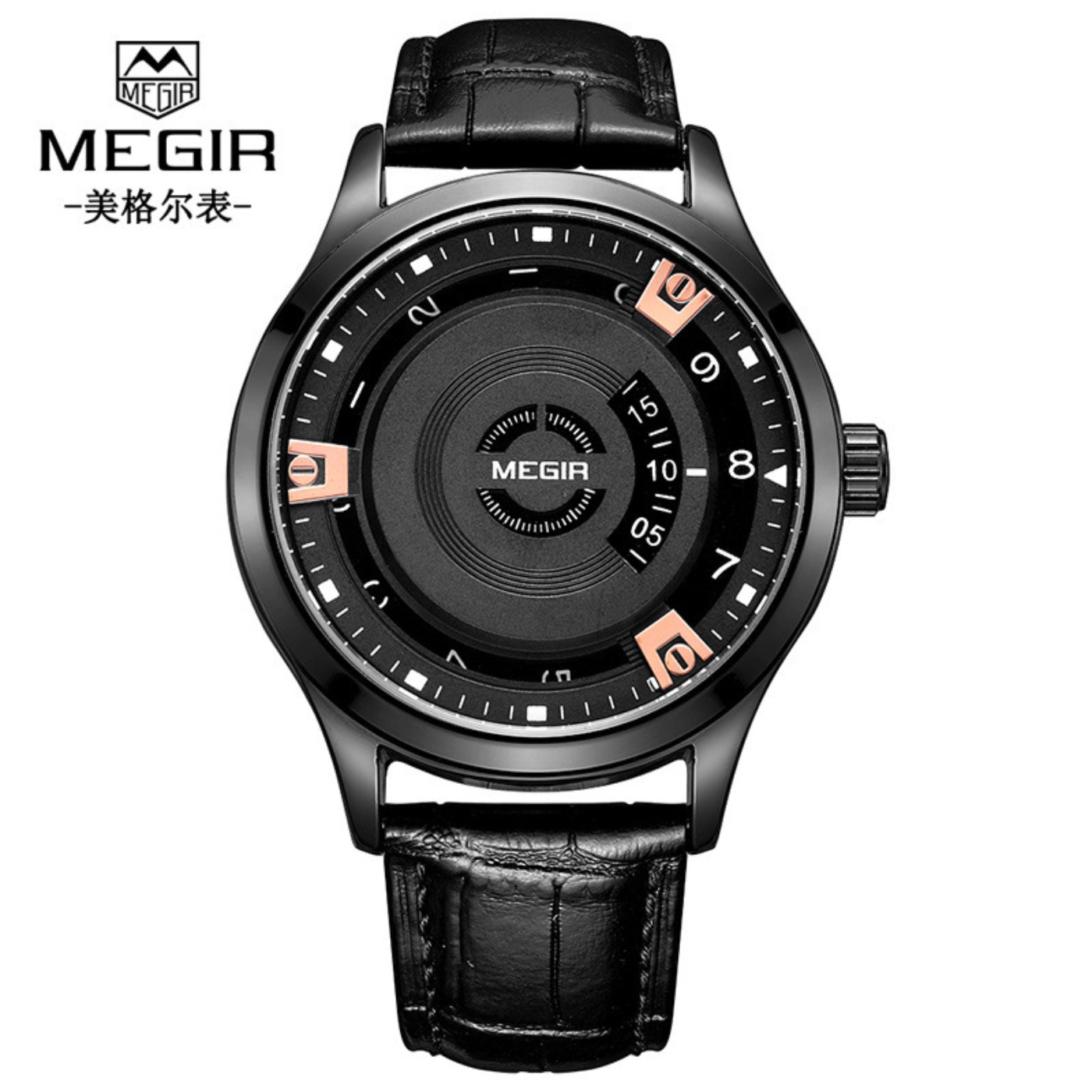 Montres pour hommes MEGIR, bra - Luxury Watch With Leather Strap avis et prix