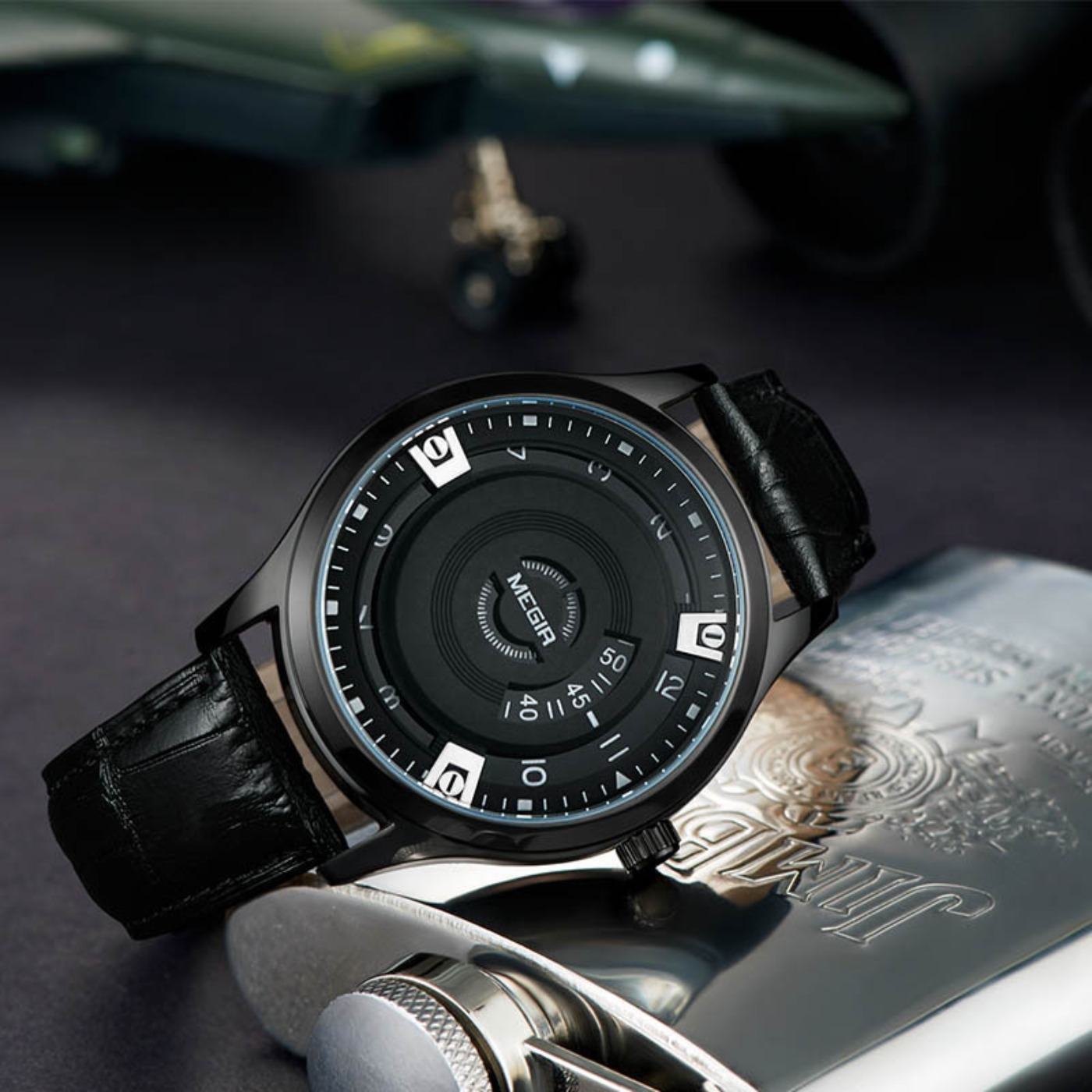 Montres pour hommes MEGIR, bra - Luxury Watch With Leather Strap avis et prix
