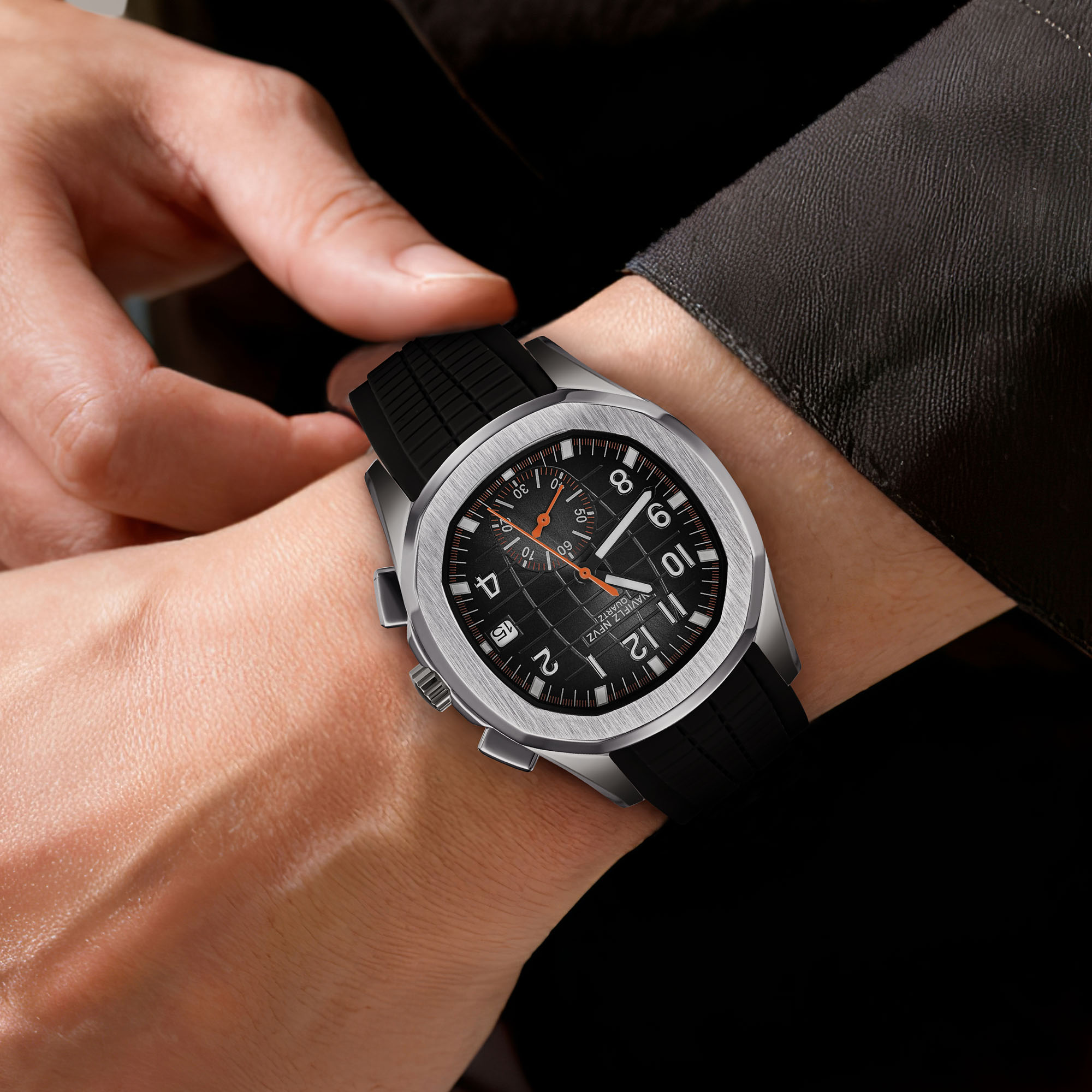 NAVIFLZ – montre de luxe pour  - Luxury Watch With Rubber Strap avis et prix