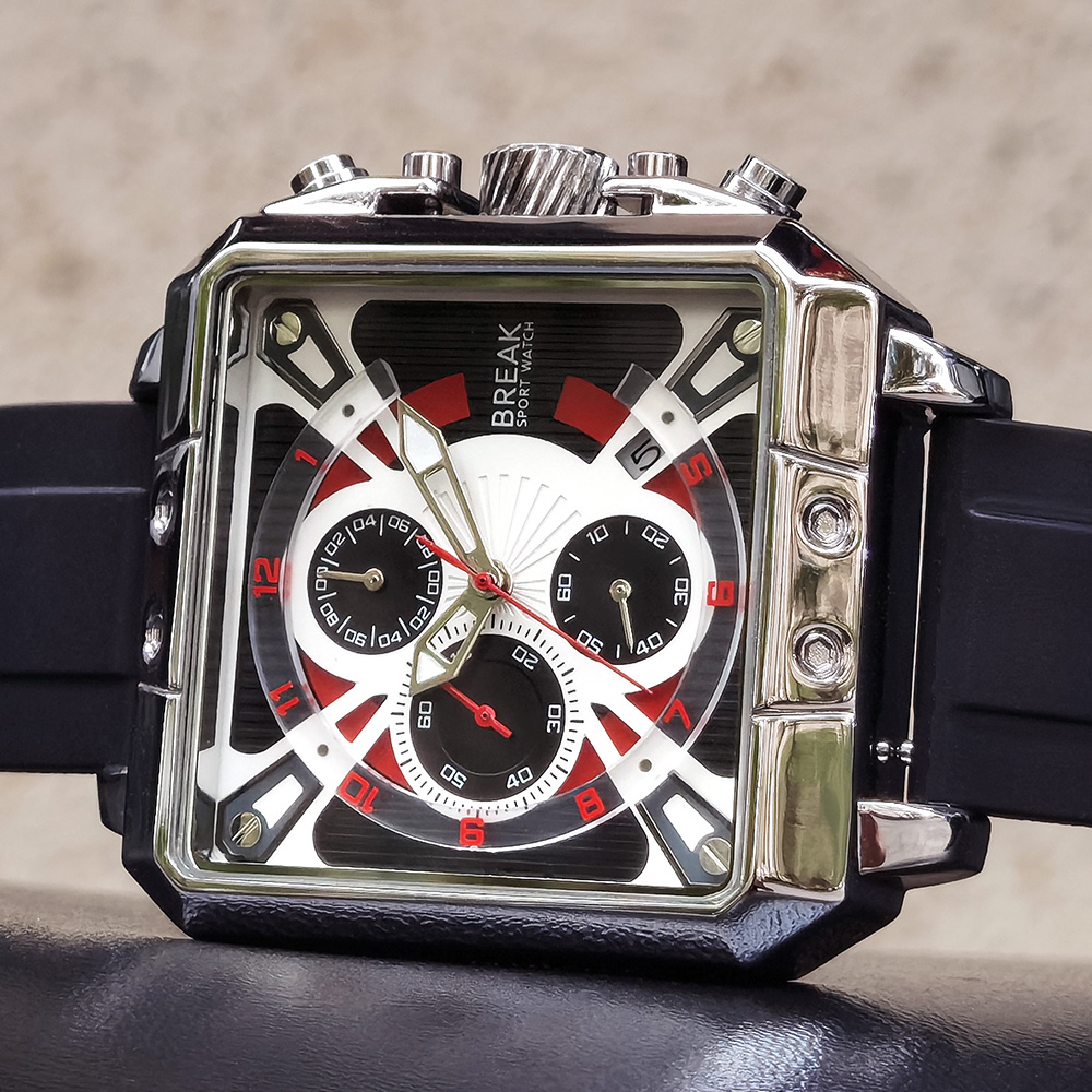 Montre à quartz chronographe d - Luxury Watch With Rubber Strap avis et prix
