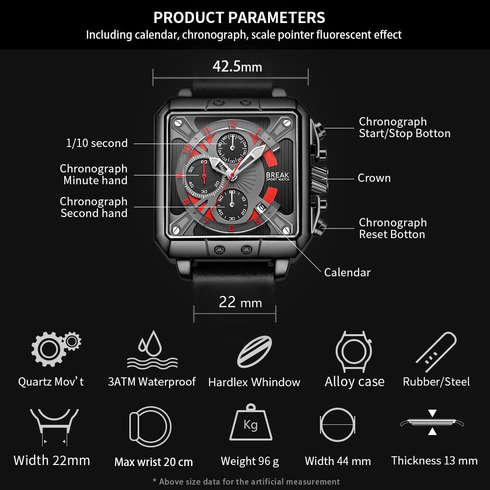 Montre à quartz chronographe d - Luxury Watch With Rubber Strap avis et prix