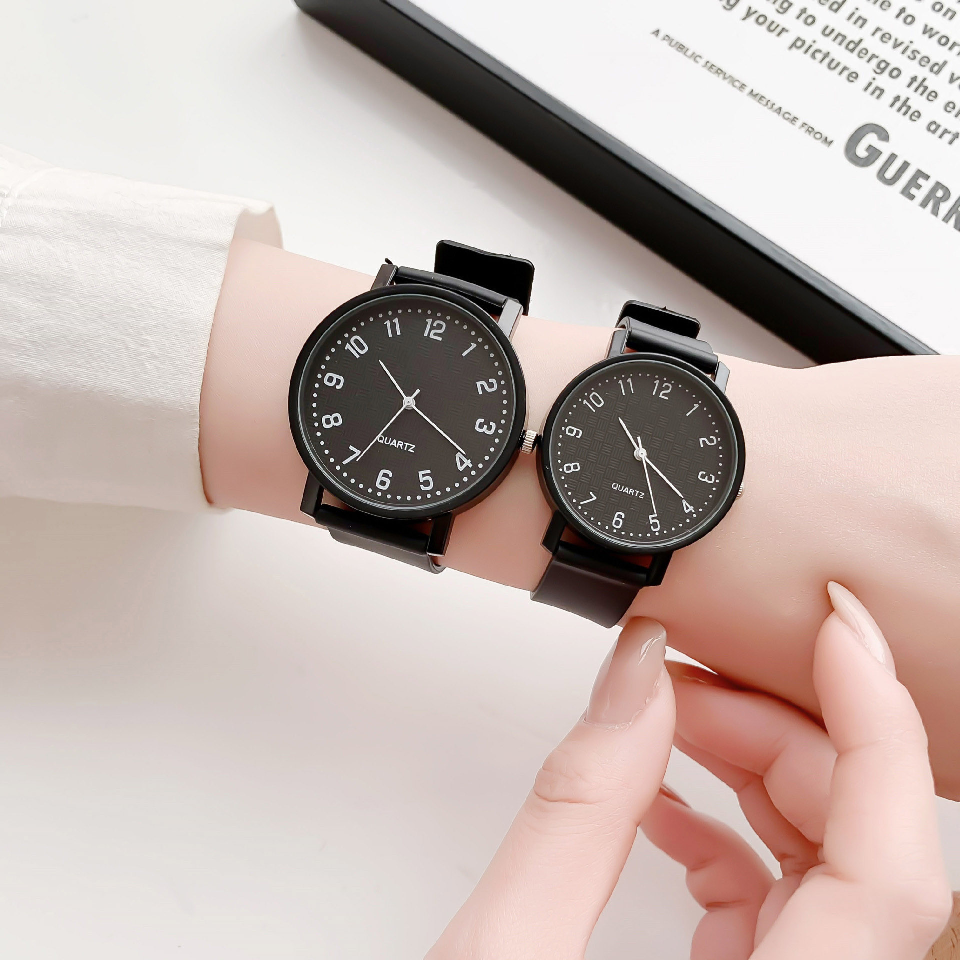 Montre à Quartz noire Simple p - Luxury Watch With Leather Strap avis et prix